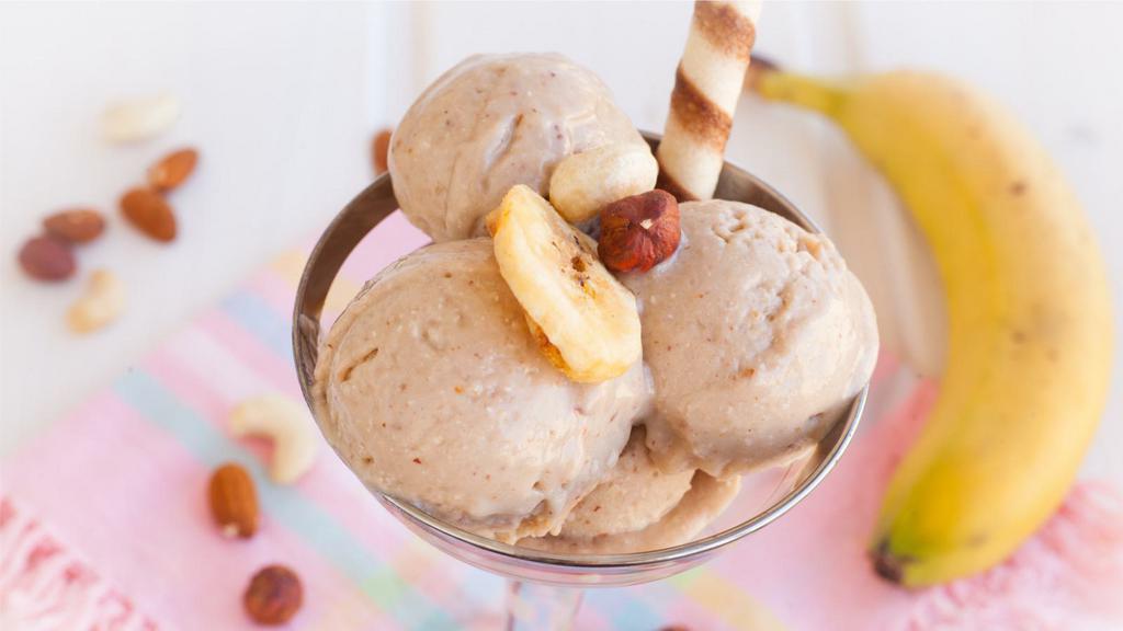 Banana Nut House Ice Cream · Homemade creamy vanilla ice cream.