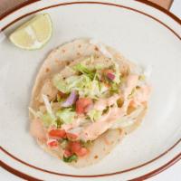 Fish Taco · lettuce, pico de gallo, special house sauce.