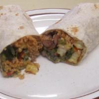 Regular Burrito · Choice of meat, rice, whole beans, onions,cilantro and salsa