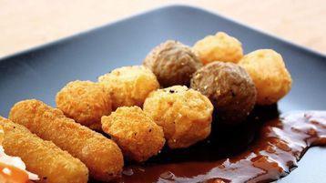 1. BoBo Sampler · Contains fried fish ball, shrimp ball, lobster ball, cheese sticks, and popcorn chicken.