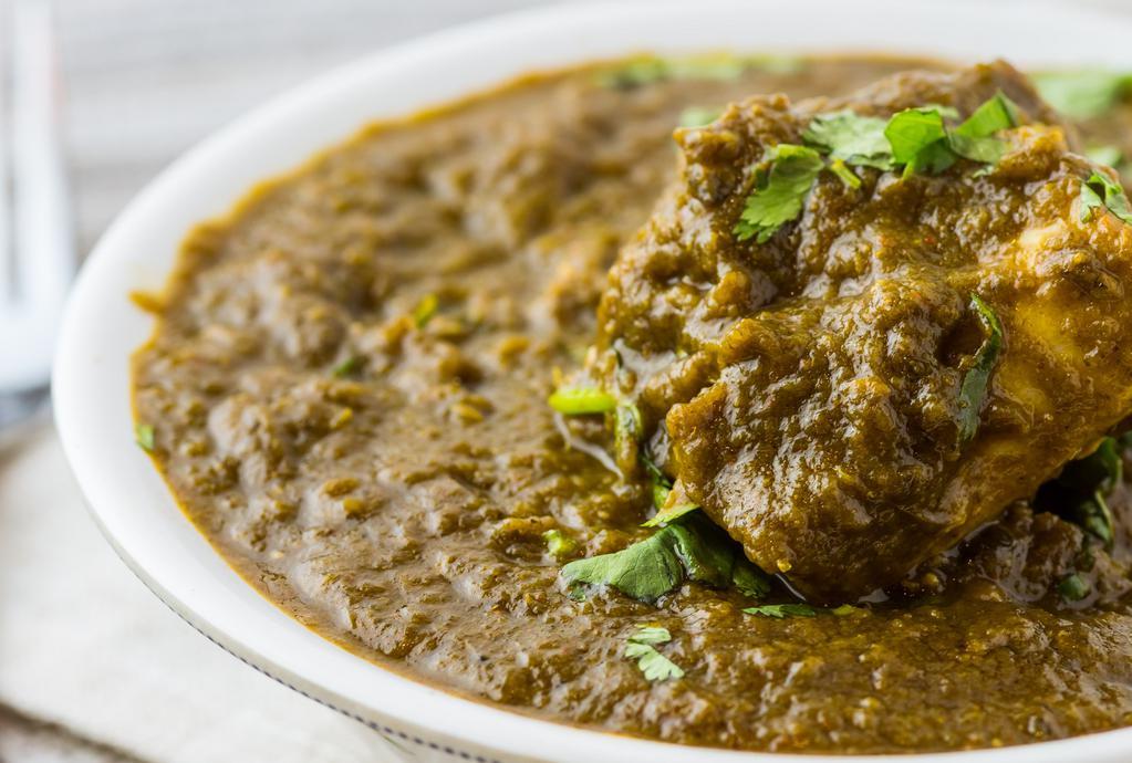 Gongura Chicken (Tangy) · Boneless Chicken pieces cooked with Sorrel Leaf, Onion Sauce, Curry Leaf with House Special.