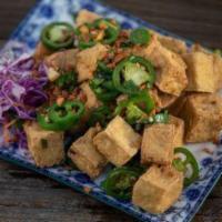 A07. Salt & Pepper Tofu · Salt & Pepper Style Tofu Cubes with Homemade Thai Fish Sauce