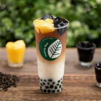 S12 Amazing 3 Bros · Organic Anicent Black Fresh Milk Tea with Boba, Grass Jelly & Egg Pudding.  **** Order place...