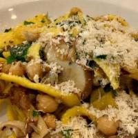 Tagliatelle al Funghetto · vegan, vegetarian.  vegan tagliatelle, wild mushrooms, garlic, onion, olive oil