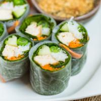 Fresh Rolls · Green leaf, cucumber, mints, and sweet tofu, wrapped with rice paper, served with plum sauce...