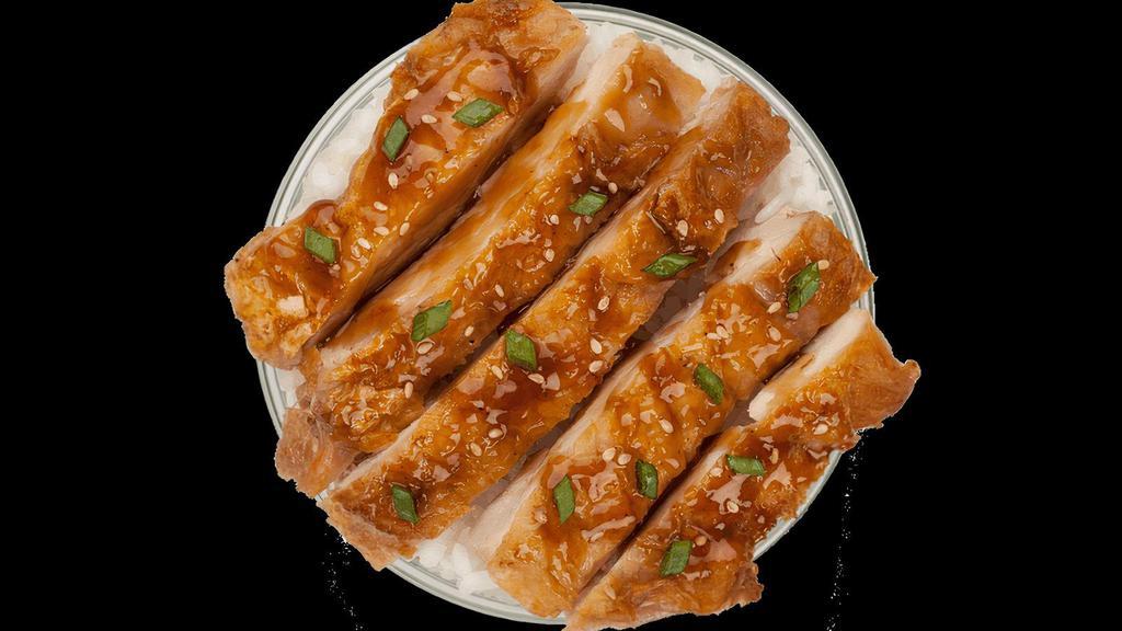 Teriyaki Chicken Only · Fresh, grilled chicken, glazed with our signature teriyaki sauce, then lightly sprinkled with toasted sesame seeds and green onions.