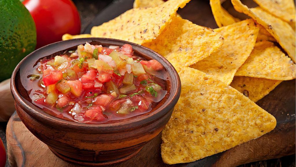 Chips and Salsa · Basket of chips served with salsa.
