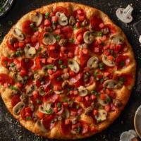 Italian Garlic Supreme™ · Super famous. Super good. Pepperoni, Italian sausage, tomatoes, mushrooms, green onions, and...
