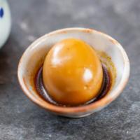8. 卤鸡蛋 · Spiced corned egg.