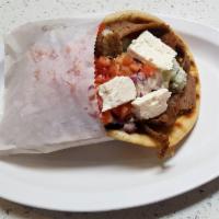 Super Gyro Sandwich · Extra meat and feta cheese.