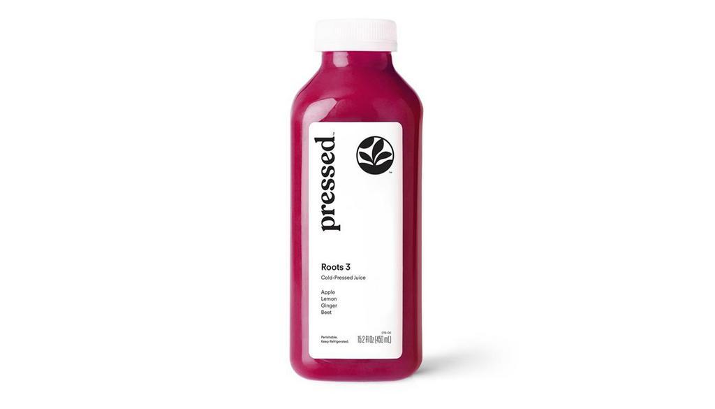 Roots 3 | Apple Ginger Beet Juice · Roots 3 is a blend of apple, lemon, ginger and beet. It is our most popular Roots juice made with the goodness of beets, sweetness of apples and all the spice from ginger.
