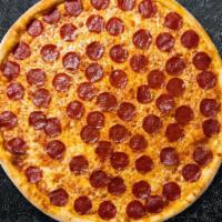 Pepperoni Pizza · Marinara, mozzarella, and pepperoni baked on a hand-tossed dough. Served by the slice.