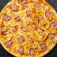 Hawaiian Pizza · Canadian bacon and pineapple baked on a hand-tossed dough. Served by the slice.