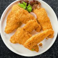 Chicken Tenders · 5 pieces of crispy chicken tenders. Add your choice of dipping sauce!