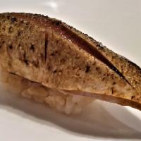 Barracuda · 1pc Kamasu, chiba (wasabi, soy sauce is pre-seasoned)