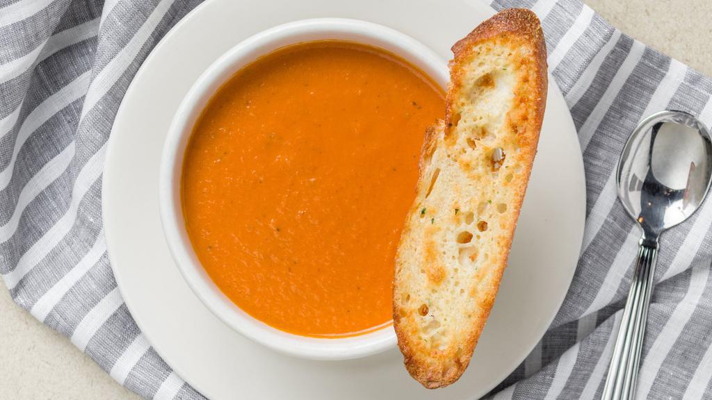 Roma Tomato Basil Soup · Cup-230cals. bowl-380cals.