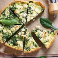 Spinach & Feta Pie · Elegant mediterranean famous pie filled with feta cheese and spinach.