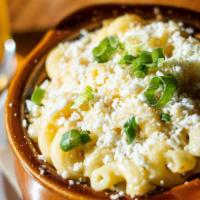 Mac n Cheese · Hot and Delicious: Our Five Cheese Mac with Scallions.