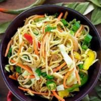 Vegetable Hakka Noodles · Vegetable hakka noodles, tossed with fresh vegetables: cabbage, carrots, beans, bell peppers...