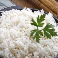 Steamed Basmati Rice · Steamed long grain Basmati rice.