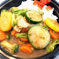 Mixed Veggie Curry · Assorted veggies with Japanese curry. served with rice