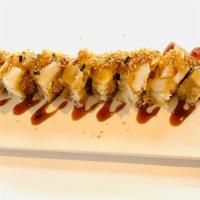 Queen Roll · In: Spicy tuna, crab meat
Out: Scallops, Unagi Sauce