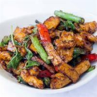 Fiery Tofu and Vegetables  (Lunch) · Spicy Dish. Available with Mild, Medium, Hot or Very Hot. Tofu, string beans, red bell peppe...