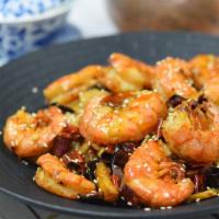 *Spicy Prawns in Clay Pot 麻辣香鍋蝦 · 