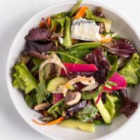 Garden Salad · Organic baby lettuce mix with shaved carrots, cucumber, watermelon radish, strawberries, ora...