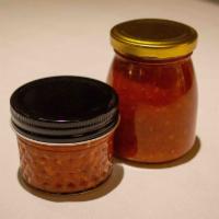 Homemade Hot Sauce · Comes in two sizes of beautiful glass jars.