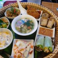 Vegetarian Lao Platter · Vegetarian Lao style fried spring rolls, fried tofu, and Kao Nam Tod. Served with vermicelli...