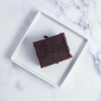Chocolate Cake · Three layers of chocolate cake with chocolate icing.
