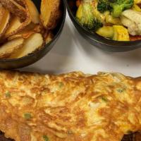 Malabar Mutton  (lamb) Fry Omelet & Veggies · Four egged omelet filled with freshly made mutton fry , onion, chili , ginger. Served with G...
