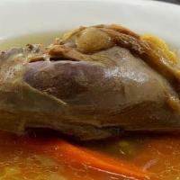 Lamb Shank in Broth Stew · Lamb shank in broth with carrots.