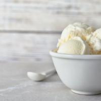 Vanilla Ice Cream · Flavorful scoop of vanilla ice cream.