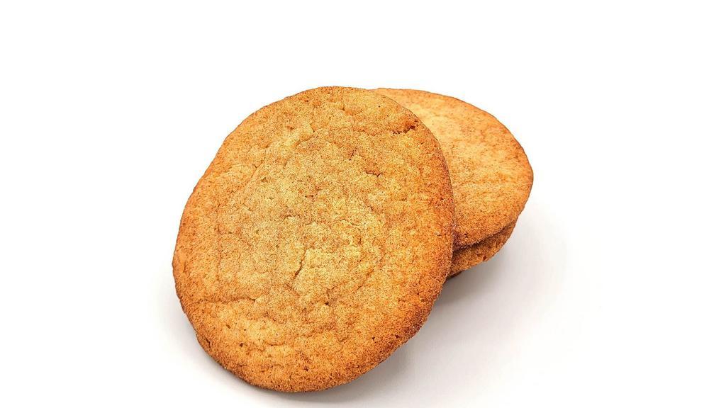 Snickerdoodle  · Sugar cookie rolled in cinnamon sugar and baked, vegetarian