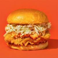 Southern Flavor · Our signature fried chicken served on a toasted bun and topped with pepper jack cheese, cole...