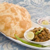 Chole Bhature · Organic garbanzo beans with fried bread