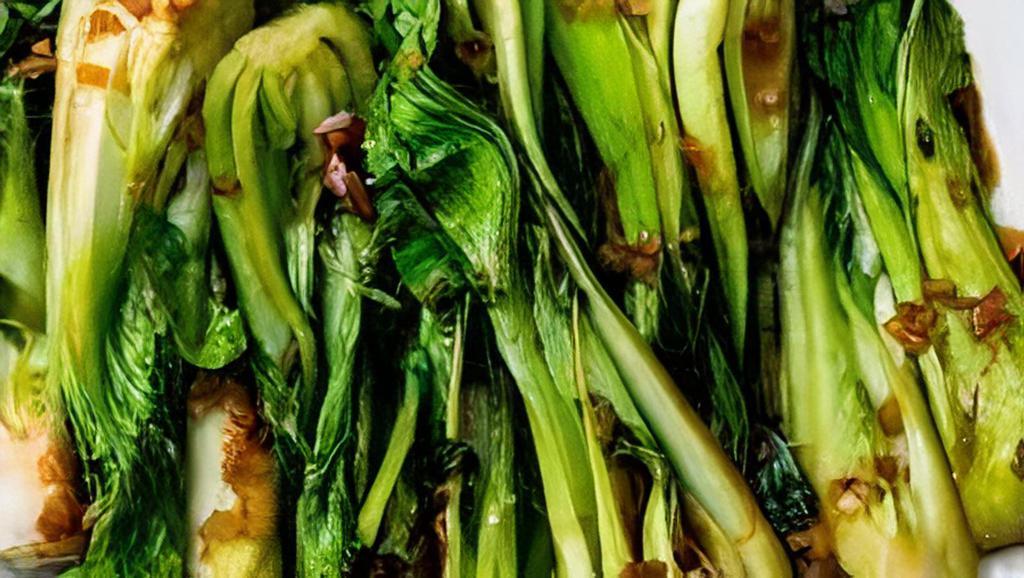 Bok Choy · Grilled bok choy with lemon and soy.
