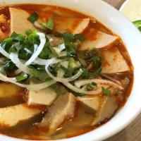 Bún Bò Chay · Vegetarian spicy noodle soup.