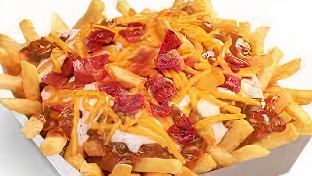 Bacon Fries · Fries with GameDay cheese sauce and bacon.