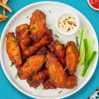 Classic Hen Wings · Fresh chicken wings breaded and fried until golden brown. Served with your choice of dipping...