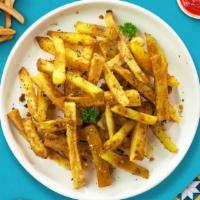 Lemon Pepper Fries · (Vegetarian) Idaho potato fries cooked until golden brown and garnished with lemon pepper.