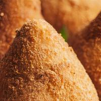 Chicken Fritters - Coxinha de Frango · Chicken fritters, deep-fried pastry crunchy on the outside with a moist and flavorsome chick...