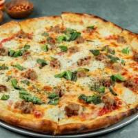 The Porcellini Thin Crust Pizza · Mozzarella, salami, all-natural garlic-fennel sausage, pepperoni, home-made tomato sauce and...