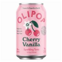 OLIPOP Cherry Vanilla · 5g of sugar per can. Cherry pie flavor with a careful combination of tart morello cherries a...