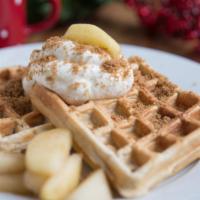 Butter Pecan Ice Cream Waffle · Satisfying waffle with fresh butter pecan ice cream.