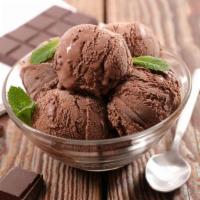 Chocolate Ice Cream · Creamy and decadent chocolate ice cream.