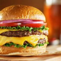 Double Burger · 8 oz of fresh made to order beef patty, lettuce, tomato, and white american cheese and mayo ...