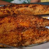 Masala Fish Fry · South Indian recipe. Deep fried fish cubes salt marinated in lemon juice and spices.